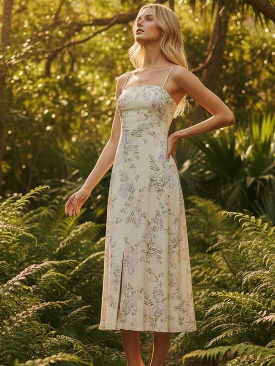 Supernatural Dresses & Skirts - NWT Super Natural Sue Dress Pastel Floral Maxi Smocked Back Sz M $395